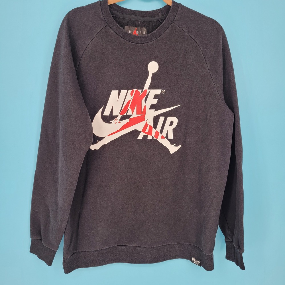 Jordan Jumpman Nike Air Sweatshirt Mens Large Black Pullover Fleece BV6006-010